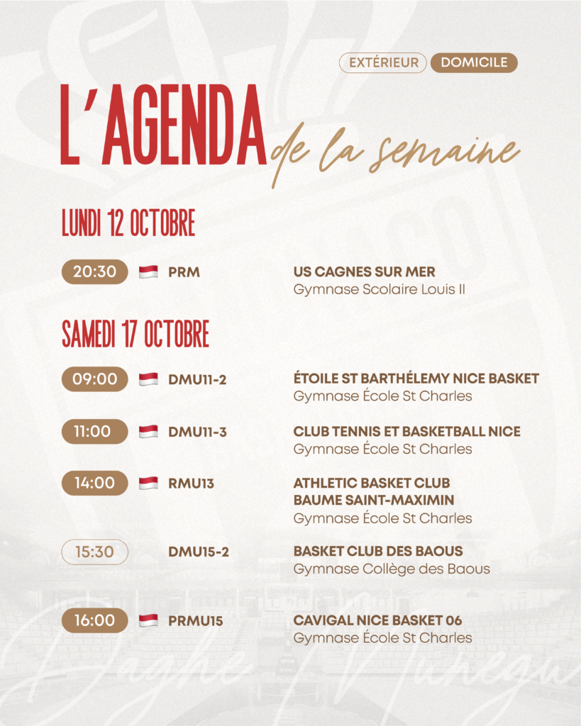 Agenda de la semaine